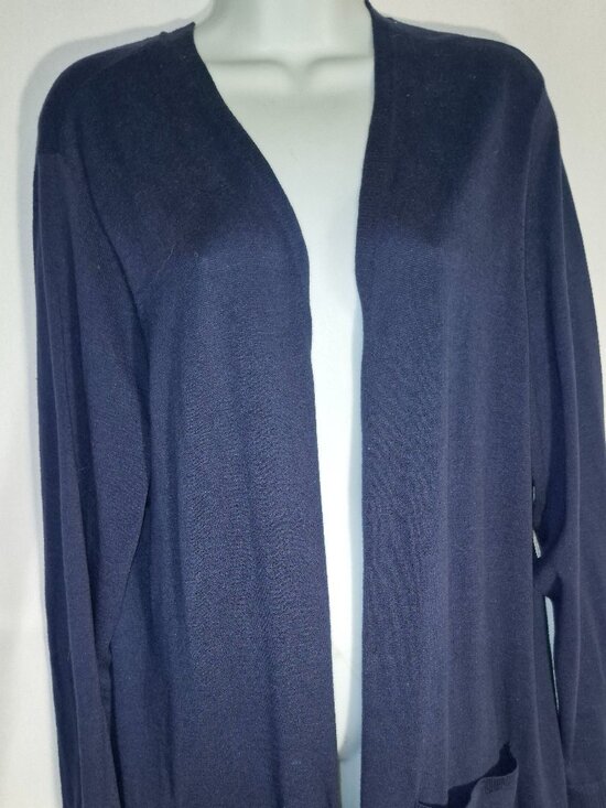 AMAZON ESSENTIALS Long open-front Cardigan sweater, Dark Blue in size XXL NWT - Picture 12 of 16